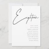 Tabel 18 sjabloon Moderne wedloop Kaart (Voorkant)