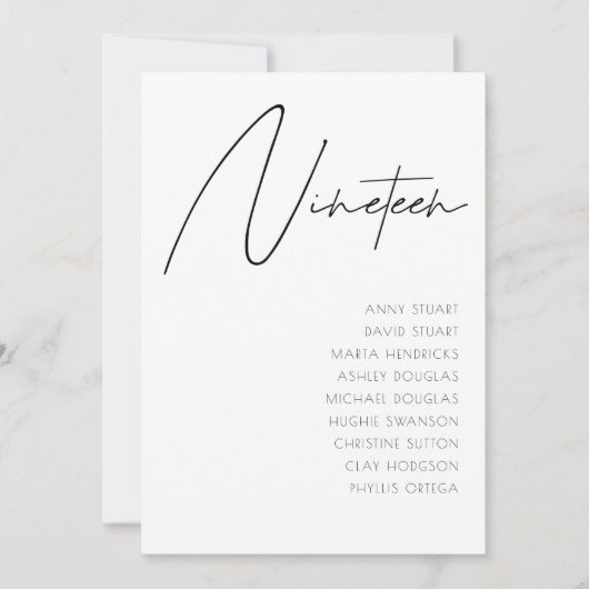 Tabel 19 sjabloon Moderne wedloop Kaart (Voorkant)