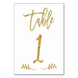 Tabel 1 | Elegant gouden handschrift geborstelde l Kaart