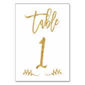 Tabel 1 | Elegant gouden handschrift geborstelde l Kaart (Achterkant)