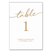 Tabel 1 Goudkalligrafie Aangepast huwelijk Kaart (Achterkant)