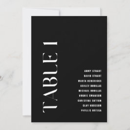 Tabel 1 Modern vet Trouwtafel nummer Kaart