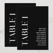 Tabel 1 Modern vet Trouwtafel nummer Kaart (Voorkant / Achterkant)