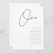 Tabel 1 Moderne sjabloon aantal weduwen Kaart (Voorkant / Achterkant)