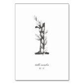 Tabel 1 Mooie Floral-ketting Wreath Wedding Kaart (Voorkant)