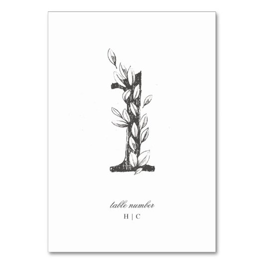 Tabel 1 Mooie Floral-ketting Wreath Wedding Kaart (Voorkant)