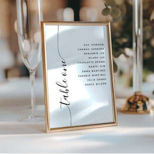 Tabel 1 Verticaal Script Wedding Zitting Grafiek K Kaart