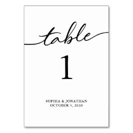 Tabel 1 Zwarte kalligrafie Aangepast huwelijk Kaart