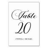 Tabel 20 Modern Script Trouwtafelnummer Kaart (Achterkant)