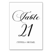 Tabel 21 Modern Script Trouwtafelnummer Kaart (Achterkant)