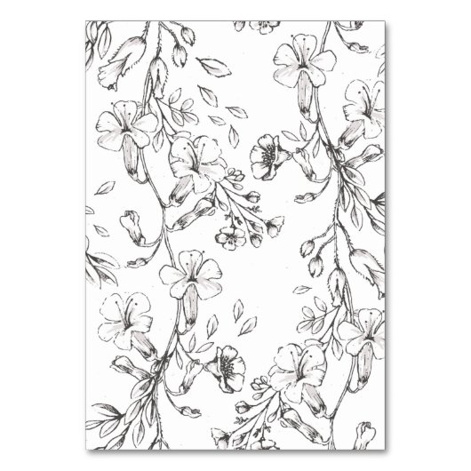 Tabel 23 Mooie Floral Sketched Wreath Wedding Kaart (Achterkant)