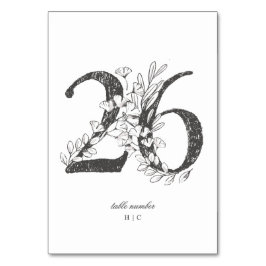 Tabel 26 Mooie Floral Sketched Wreath Wedding Kaart