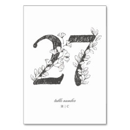 Tabel 27 Mooie Floral Sketched Wreath Wedding Kaart