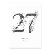Tabel 27 Mooie Floral Sketched Wreath Wedding Kaart (Voorkant)