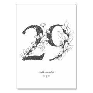 Tabel 29 Mooie Floral Sketched Wreath Wedding Kaart