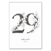 Tabel 29 Mooie Floral Sketched Wreath Wedding Kaart (Voorkant)