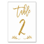 Tabel 2 | Elegant gouden handschrift geborstelde l Kaart (Voorkant)