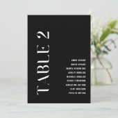 Tabel 2 Modern Bold Wedding Table Nummer Kaart (Staand voorkant)