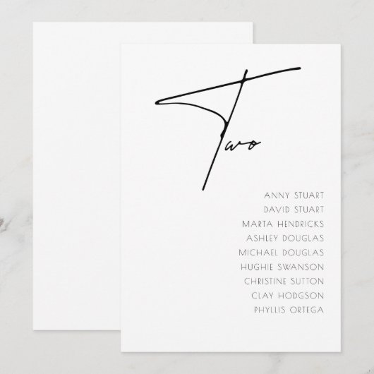 Tabel 2 sjabloon voor moderne weddenschappen kaart (Voorkant / Achterkant)