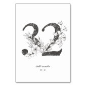 Tabel 32 Mooie Floral Sketched Wreath Wedding Kaart (Voorkant)