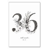 Tabel 36 Mooie Floral Sketched Wreath Wedding Kaart