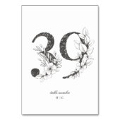 Tabel 39 Mooie Floral Sketched Wreath Wedding Kaart (Voorkant)
