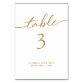 Tabel 3 Goudkalligrafie Aangepast huwelijk Kaart (Achterkant)