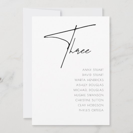 Tabel 3 sjabloon voor moderne weddenschappen kaart (Voorkant)