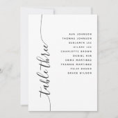 Tabel 3 Verticaal Script Wedding Zitting Grafiek K Kaart (Voorkant)