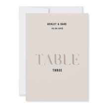 Tabel 3 Vet Beige Trouwtafel Nummer