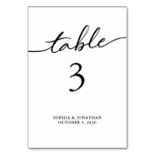 Tabel 3 Zwarte kalligrafie Aangepast huwelijk Kaart (Achterkant)