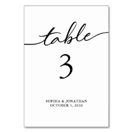 Tabel 3 Zwarte kalligrafie Aangepast huwelijk Kaart