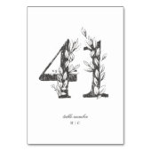 Tabel 41 Mooie Floral-sketched Wreath Wedding Kaart (Voorkant)