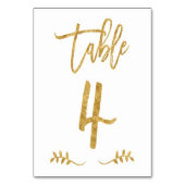 Tabel 4 | Elegant gouden handschrift geborstelde l Kaart (Achterkant)