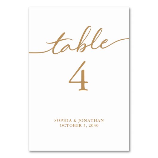 Tabel 4 Goudkalligrafie Aangepast huwelijk Kaart (Voorkant)