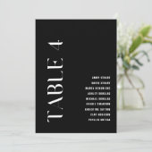 Tabel 4 Modern vet Trouwtafel nummer Kaart (Staand voorkant)