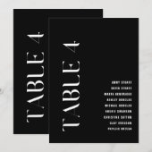 Tabel 4 Modern vet Trouwtafel nummer Kaart (Voorkant / Achterkant)