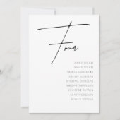 Tabel 4 Moderne sjabloon aantal bruiloft Kaart (Voorkant)