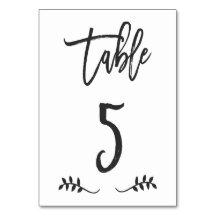 Tabel 5 | Eenvoudig zwart handschrift geborstelde 