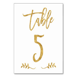 Tabel 5 | Elegant gouden handschrift geborstelde l Kaart