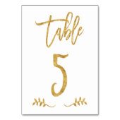 Tabel 5 | Elegant gouden handschrift geborstelde l Kaart (Achterkant)
