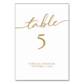 Tabel 5 Goudkalligrafie Aangepast huwelijk Kaart (Achterkant)