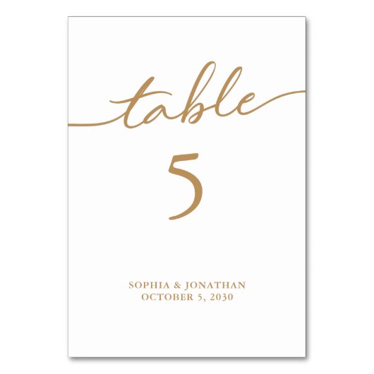 Tabel 5 Goudkalligrafie Aangepast huwelijk Kaart (Voorkant)