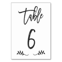 Tabel 6 | Eenvoudig zwart handschrift geborstelde 