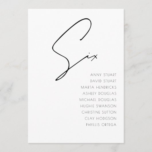 Tabel 6 sjabloon voor moderne weddenschappen kaart (Voorkant)