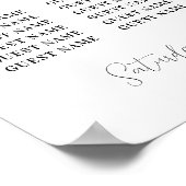 Tabel 6 Zitplaatsen Plan bruiloft Eucalyptus blade Poster (Hoek)