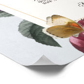 Tabel 6 Zitplan Trouwen Bloemen Vlinder Poster (Hoek)