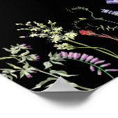 Tabel 6 Zitplan Wedding Wildflowers Donker Poster (Hoek)