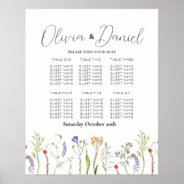 Tabel 6 Zitplan Wedding Wildflowers Poster