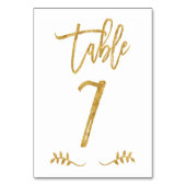 Tabel 7 | Elegant gouden handschrift geborstelde l Kaart (Voorkant)